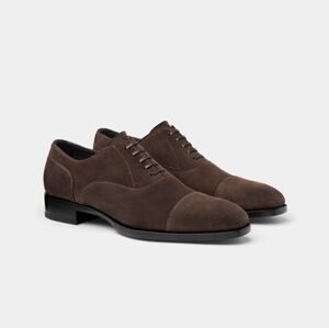 NWT Testoni Brown Oxford Calf Suede Size 10